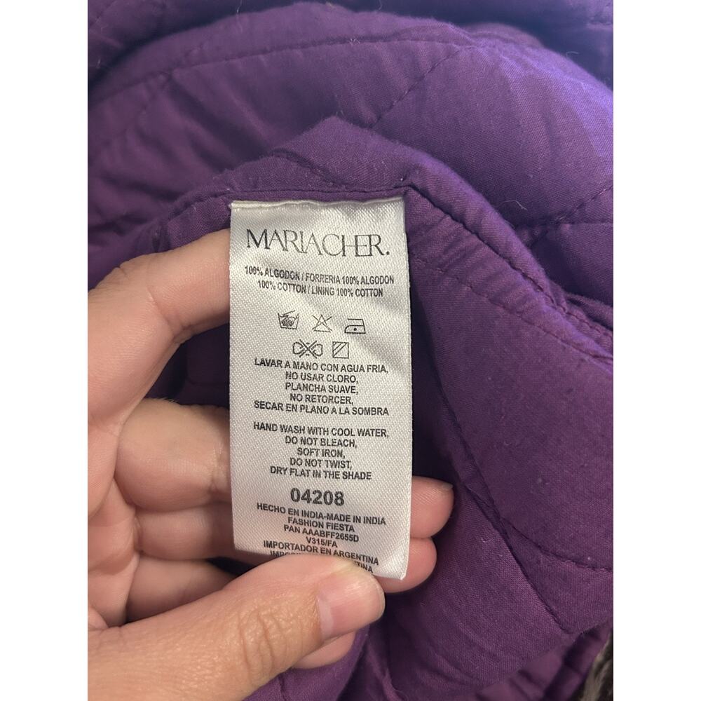 MariaCher Maria Cher. Aztec Quilted Lined‎ Jacket Size Medium - Picture 7 of 9